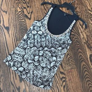 (3/$22) Snakeskin and Rhinestone Blouse!